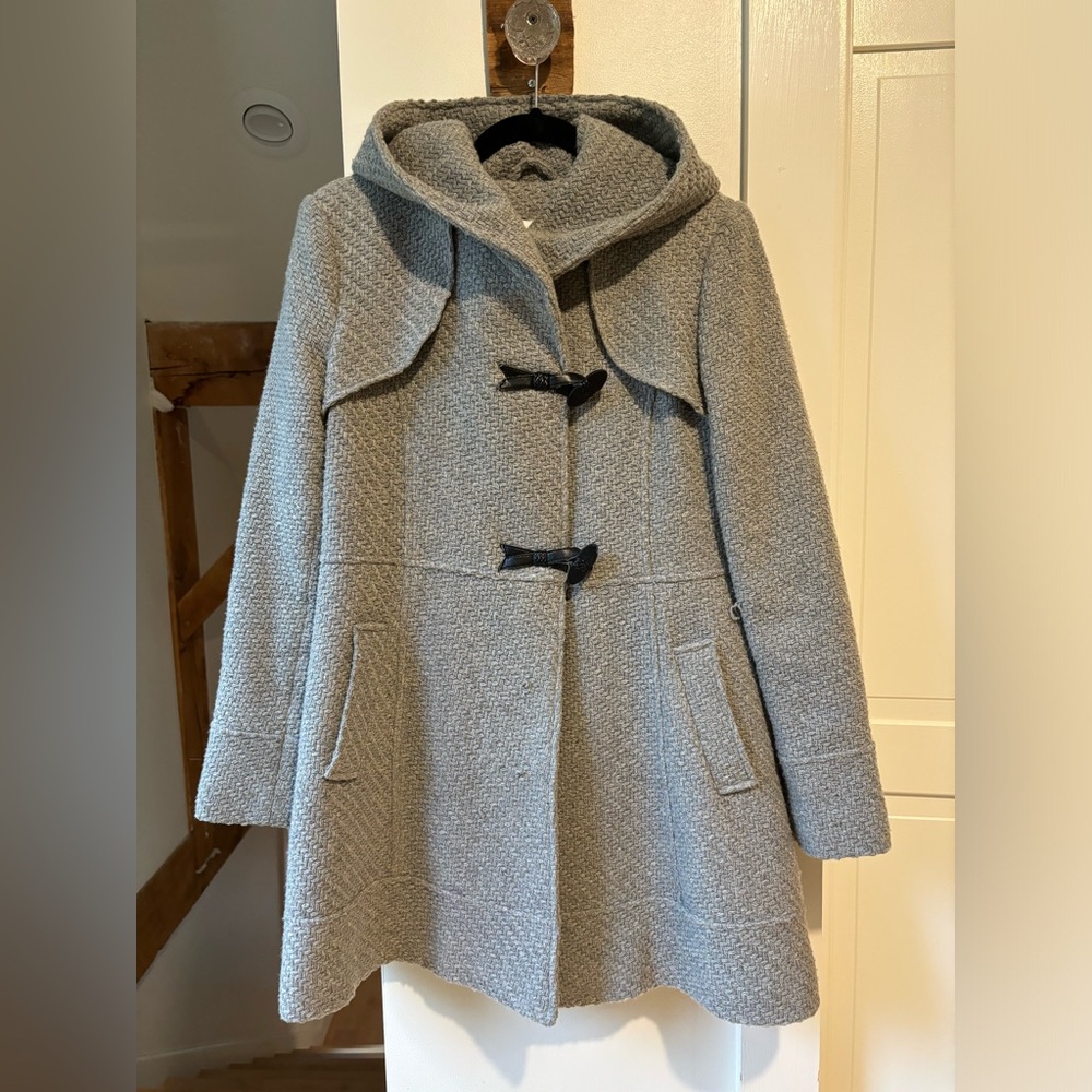 Jessica Simpson Grey Wool Peacoat, Size Medium